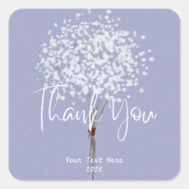 Moderne Berufliche Pastelle Vielen Dank Quadratischer Aufkleber