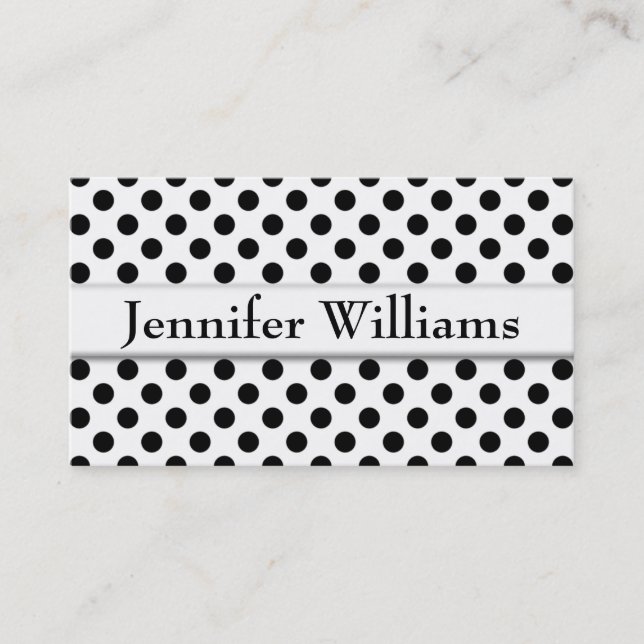 Moderne Berufliche Polka Dot Business Cards Visitenkarte (Vorderseite)