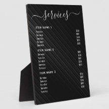 Moderne Berufliche Preisliste