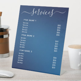 Moderne Berufliche Preisliste Sockelschild