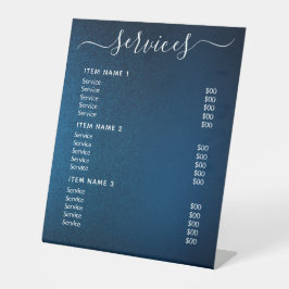 Moderne Berufliche Preisliste Sockelschild