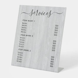 Moderne Berufliche Preisliste Sockelschild