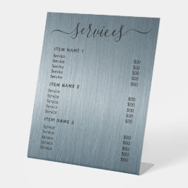 Moderne Berufliche Preisliste Sockelschild