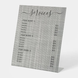 Moderne Berufliche Preisliste Sockelschild