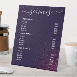 Moderne Berufliche Preisliste Sockelschild