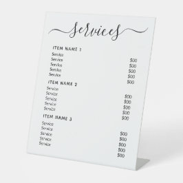 Moderne Berufliche Preisliste Sockelschild