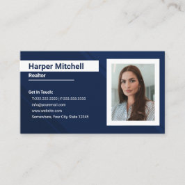 Moderne Berufliche Realtor Foto Business Card Visitenkarte