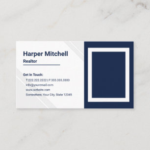 Moderne Berufliche Realtor Foto Business Card Visitenkarte
