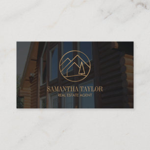 Moderne Berufliche Realtor Mountain Realty QRCode Visitenkarte