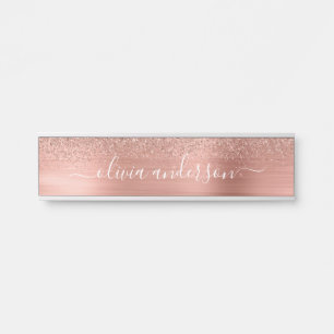 Moderne Berufliche Rose Gold Sparkle Glitzer Door Türschild