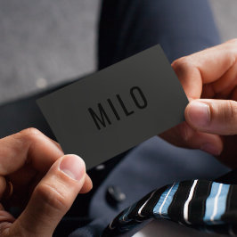 Moderne Berufliche schwarze Typografie Visitenkarte