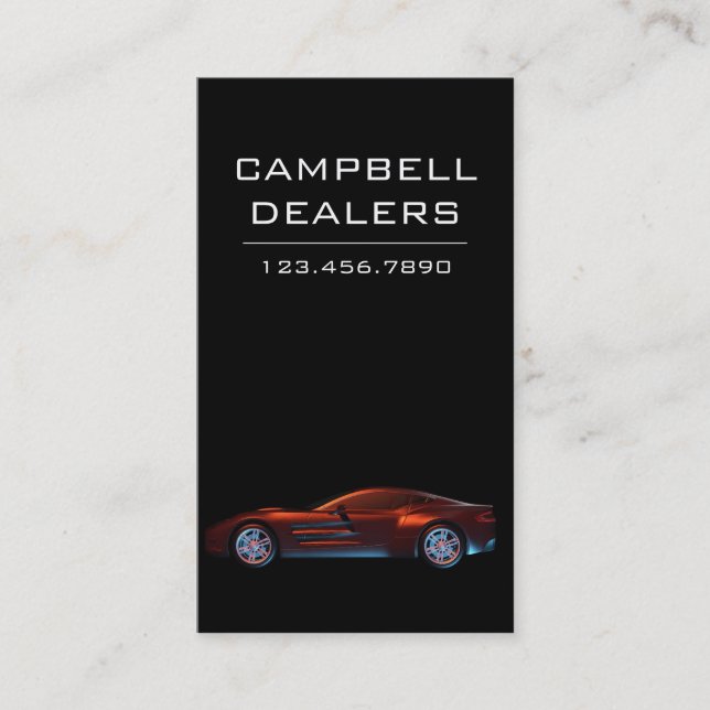 Moderne Berufliche Sportwagenhandlung Visitenkarte (Vorderseite)