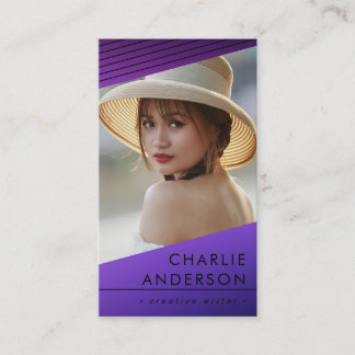 Moderne Berufliche Visitenkarte mit Foto, Logo