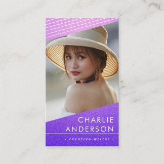 Moderne Berufliche Visitenkarte mit Foto, Logo