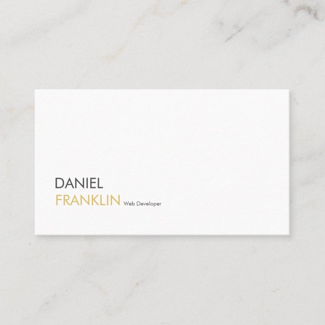 Moderne Berufliche Web Developer Business Card Visitenkarte (Vorderseite)