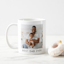 Moderne Best Dad Ever 2 Foto Kaffeetasse