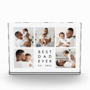 Moderne Best Dad Ever Fotocollage Fotoblock