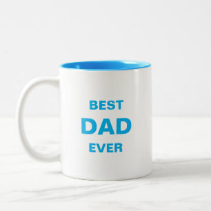 Moderne Best-Dad-Kalligrafie in Türkisblau Zweifarbige Tasse