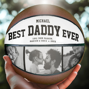Moderne BEST DADDY je Coole Trendy Foto Collage Basketball