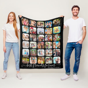 Moderne BEST FREUNDE FÜR 30 Foto Collage Fleecedecke