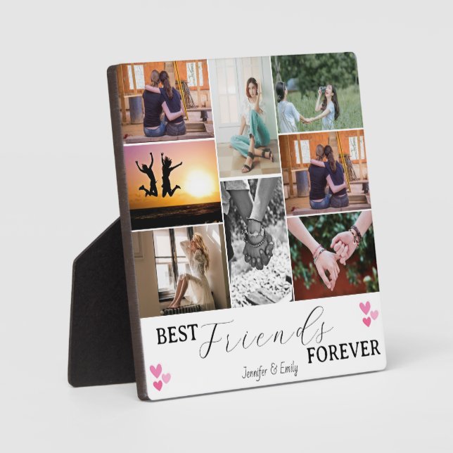 Moderne BEST FREUNDE FÜR Foto Collage Fotoplatte (Vorderseite)