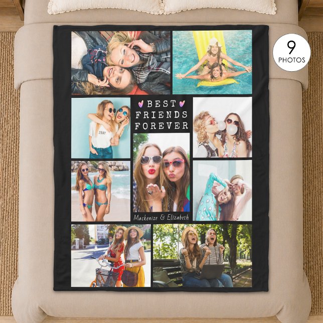 Moderne BEST FREUNDE FÜR Foto Collage Names Fleecedecke (Von Creator hochgeladen)