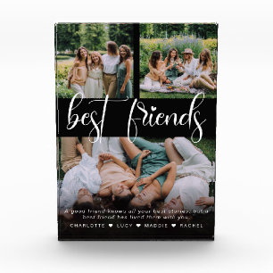 Moderne Best Friends 3 FotoCollage & Custom Text Fotoblock