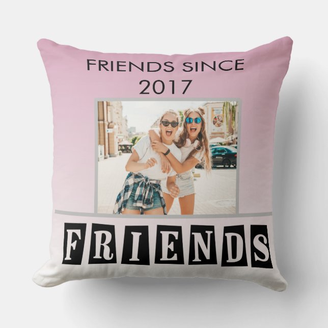 Moderne Best Friends Chic Quote individuell gestal Kissen (Vorderseite)