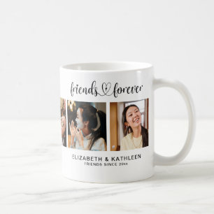 Moderne Best Friends Forever 5 Foto Collage Tasse