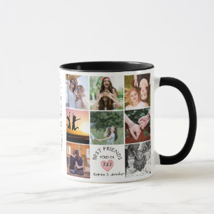 Moderne Best Friends Forever 8-Foto Collage Tasse