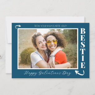 Moderne Best Friends Galentine's day Bestie Foto Feiertagskarte