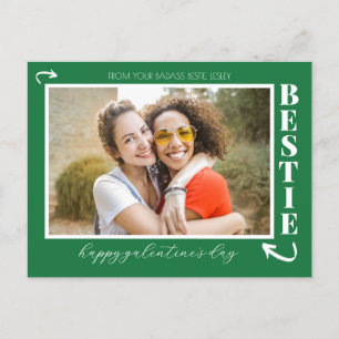 Moderne Best Friends Galentine's day Bestie Foto Feiertagspostkarte