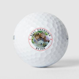Moderne BEST GRANDMA PAR Foto Personalisiert Golfball
