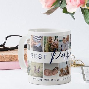 Moderne "Best Papa Ever"-Fotosammlung Kaffeetasse