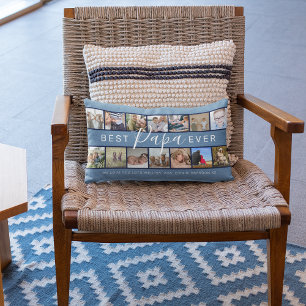 Moderne "Best Papa Ever"-Fotosammlung Lendenkissen