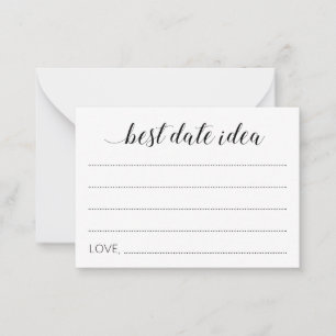Moderne beste Date Idee für Hochzeitsratgeber Hinweiskarte
