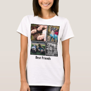 Moderne beste Freunde Freundschaft Andenken Foto T-Shirt