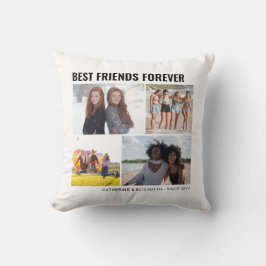Moderne beste Freunde für immer 4 Fotosammlungsnam Kissen