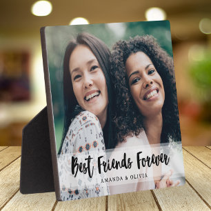 Moderne beste Freunde für immer eine Bildvorlage Fotoplatte