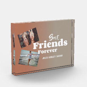Moderne beste Freunde für immer Fotoblock