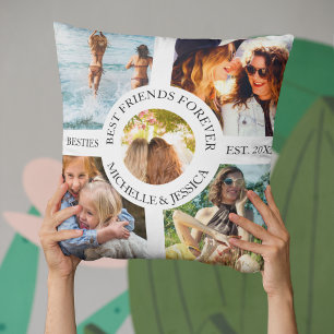 Moderne beste Freunde für immer FotoCollage   Best Kissen