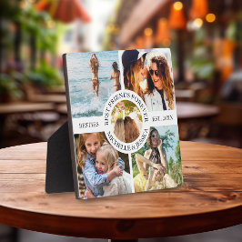 Moderne beste Freunde für immer Fotocollage Bestie Fotoplatte