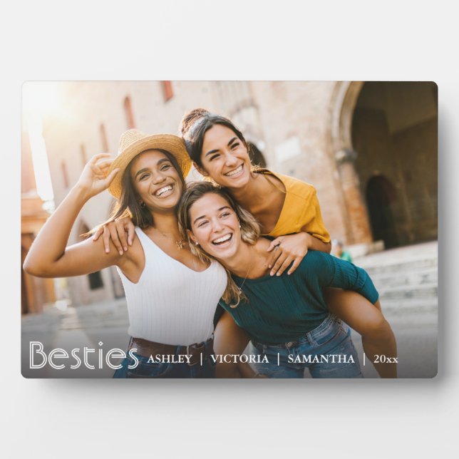 Moderne beste Freunde für immer Freundschaft Fotoplatte (Vorderseite)