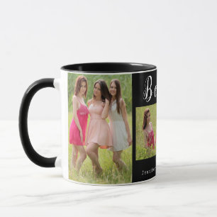 Moderne BESTE FREUNDIN Besties Foto Collage 3-Foto Tasse