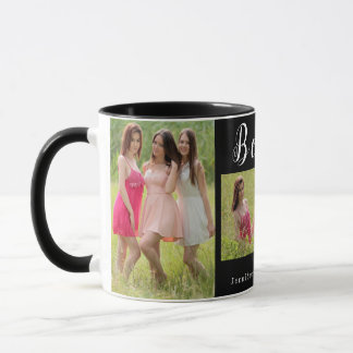 Moderne BESTE FREUNDIN Besties Foto Collage 3-Foto Tasse
