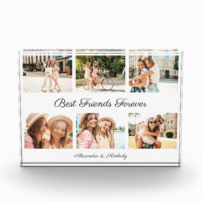 Moderne BESTE FREUNDIN der besten Freunde FotoColl Fotoblock (Vorderseite)