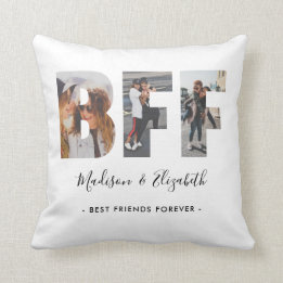 Moderne BESTE FREUNDIN Foto Script Name Beste Freu Kissen