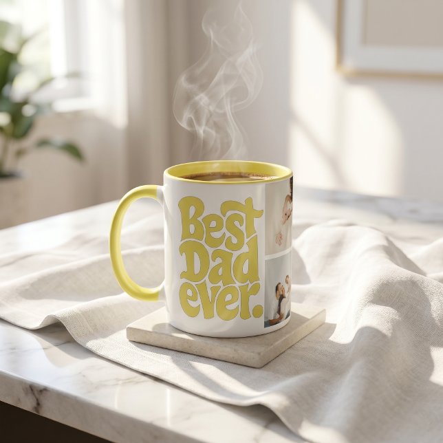 Moderne beste Hund-Vater-Foto Tasse (Von Creator hochgeladen)
