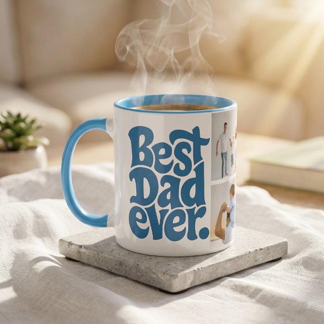 Moderne beste Hund-Vater-Foto Tasse (Von Creator hochgeladen)