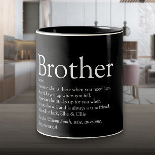 Moderne beste jemals Bruder-Definition Zweifarbige Tasse